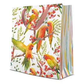 Geschenktasche mittel - Exotic Birds 20x10x25 cm